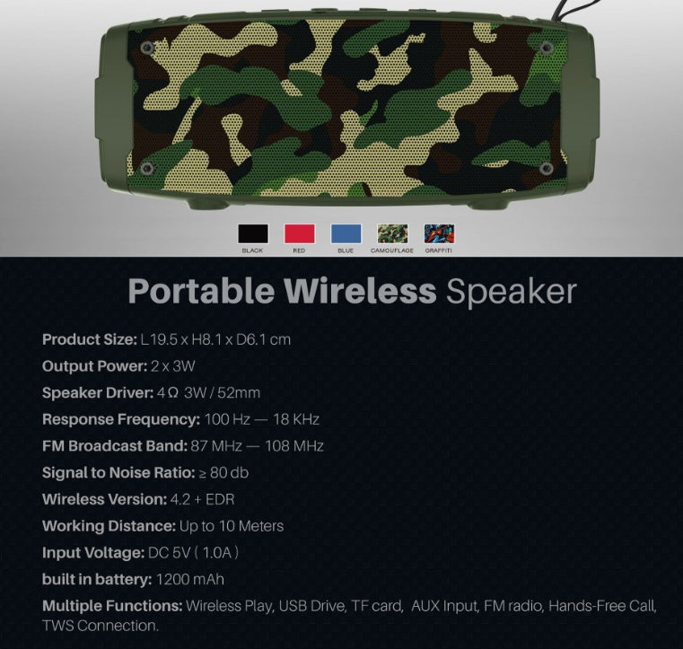 Portable Wireless Bluetooth Speaker