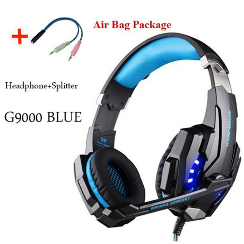 Wired Gaming Headset Surround Sound Deep Bass Microphone