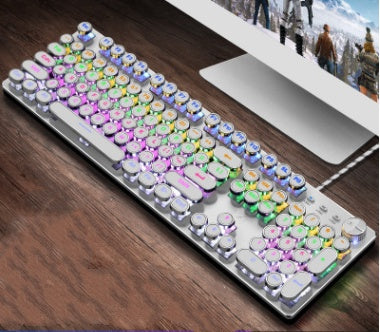 104-Key Mechanical Gaming Keyboard Anti-Ghosting LED Backlit Wired Keyboard