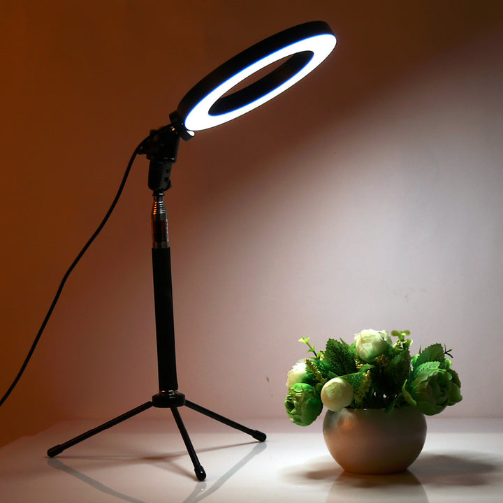 Apple Compatible LED Ring Fill Light With Floor Tripod