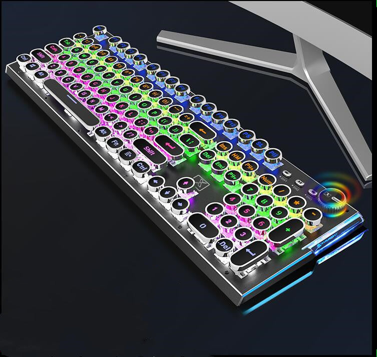 104-Key Mechanical Gaming Keyboard Anti-Ghosting LED Backlit Wired Keyboard