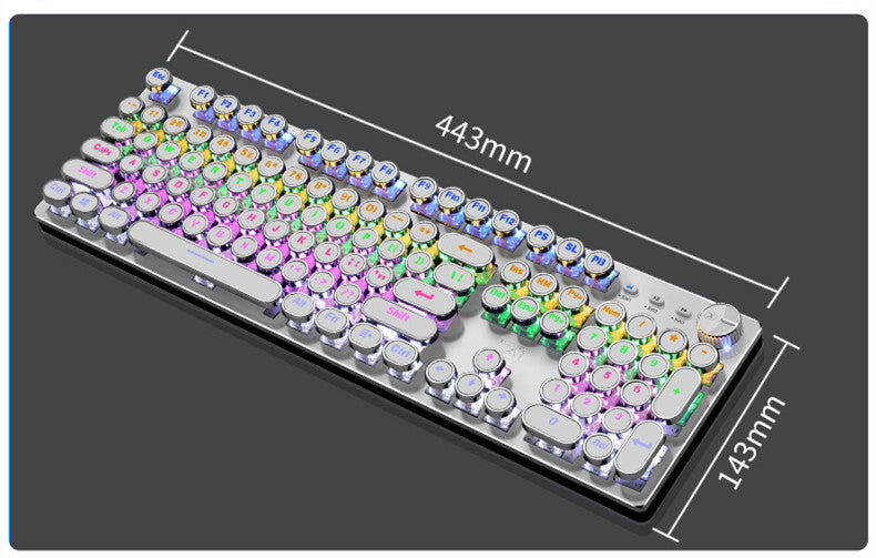 104-Key Mechanical Gaming Keyboard Anti-Ghosting LED Backlit Wired Keyboard