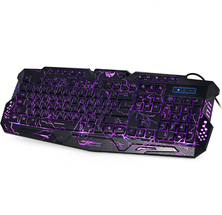 J10 Wired Gaming Keyboard Mouse Set RGB Backlit Russian Layout