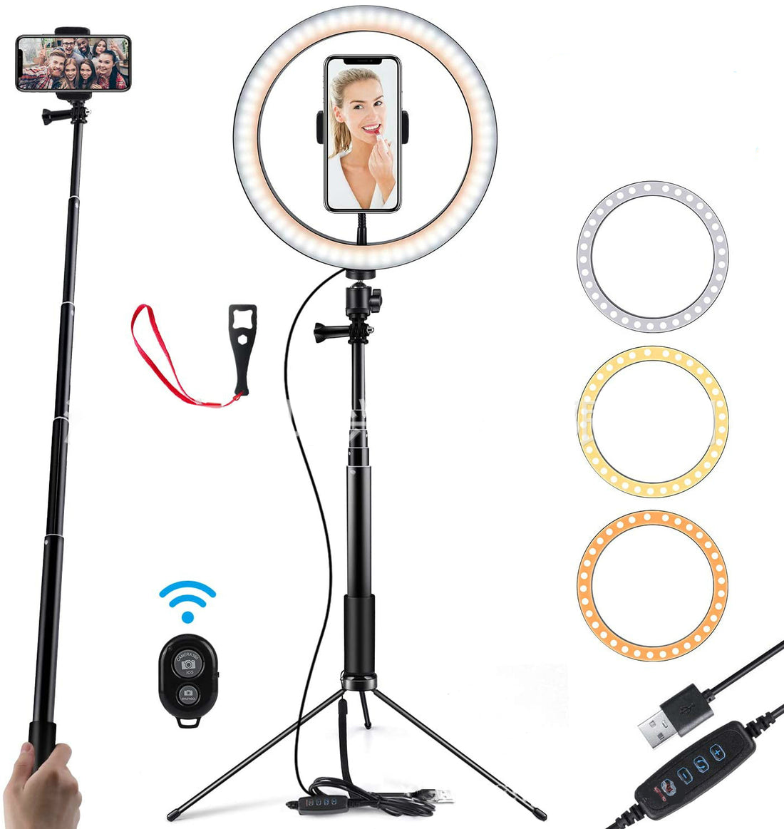 Apple Compatible 10 Inch LED Ring Light Tripod Stand Studio Light