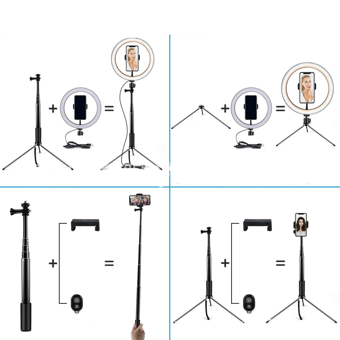 Apple Compatible 10 Inch LED Ring Light Tripod Stand Studio Light