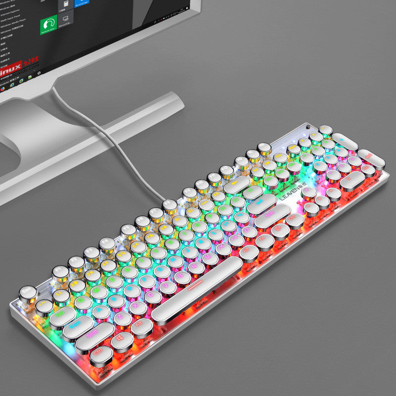 Luminous Punk USB Wired Gaming Keyboard For Computer
