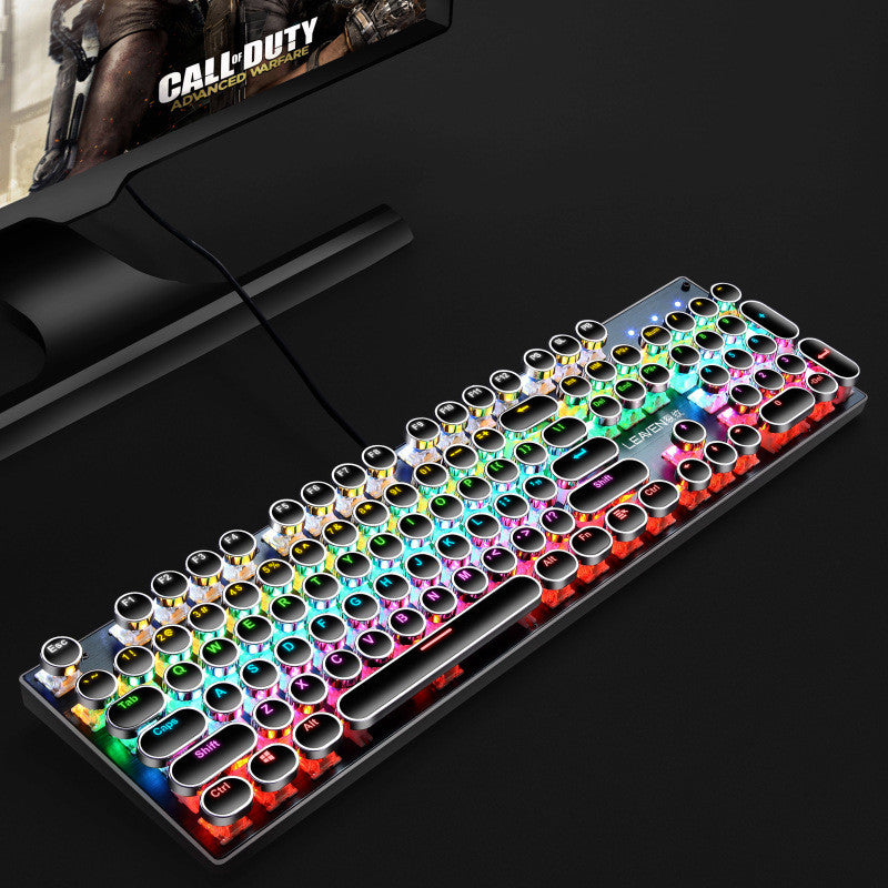 Luminous Punk USB Wired Gaming Keyboard For Computer
