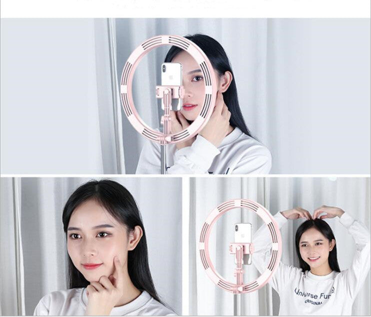 Apple Compatible 10 Inch Dimmable LED Ring Light Tripod For Vlogging