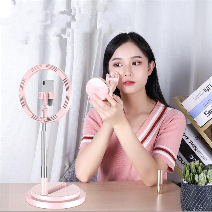 Apple Compatible 10 Inch Dimmable LED Ring Light Tripod For Vlogging