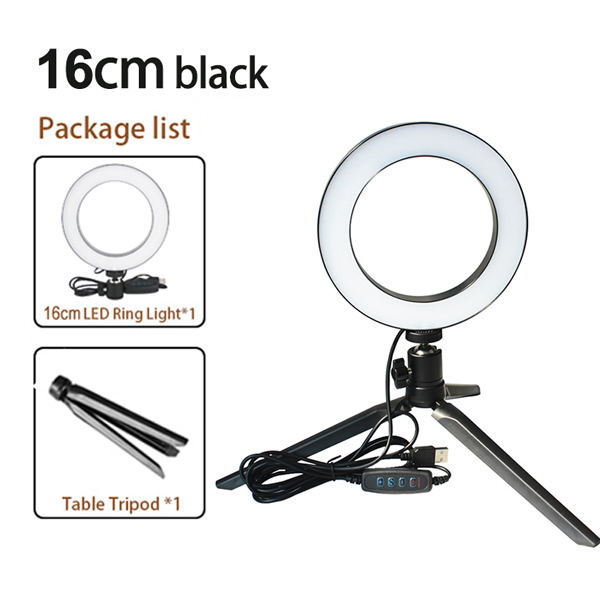 Apple Compatible Ring Light Tripod Set With Beauty Fill Light