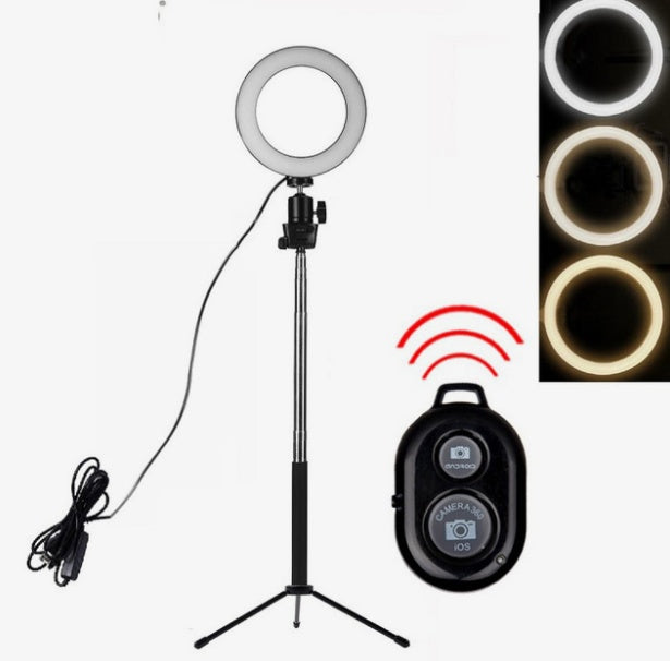 Apple Compatible LED Ring Fill Light With Floor Tripod