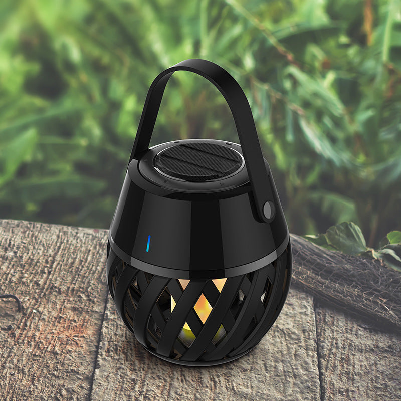 Waterproof Flame Light Bluetooth Speaker Portable Torch Lamp