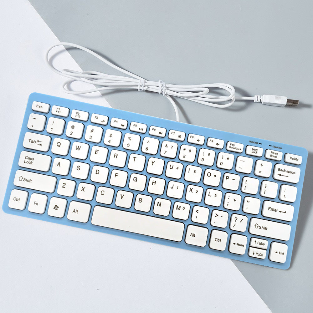USB Wired Mini Noiseless Keyboard For Desktop Notebook