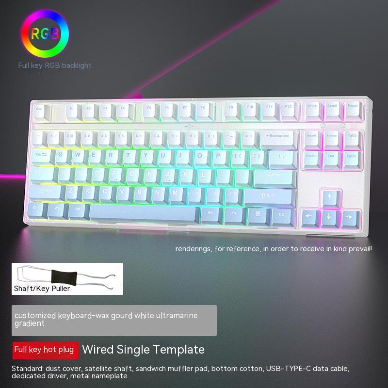 Single-Mode Wired Hot-Swappable Axis Gaming Mechanical Keyboard PC Computer Device