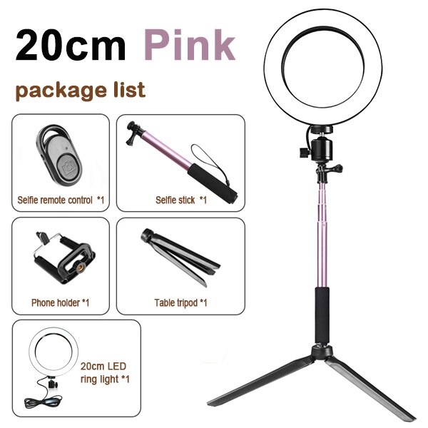 Apple Compatible Ring Light Tripod Set With Beauty Fill Light