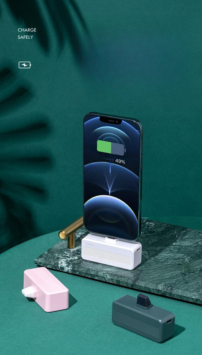 3000mAh Mini Portable Power Bank With Built-In Tail Plug