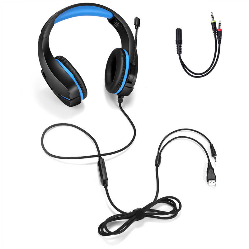 J10 Wired Gaming Headset With Mic LED Lights Volume Control