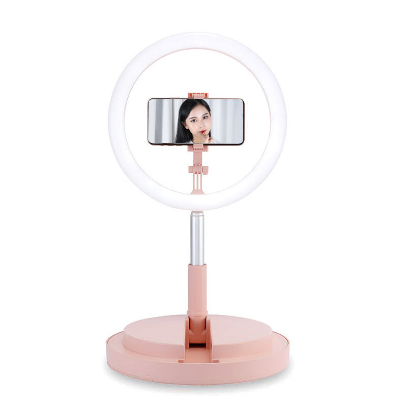 Apple Compatible 10 Inch Dimmable LED Ring Light Tripod For Vlogging