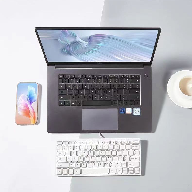 USB Wired Mini Noiseless Keyboard For Desktop Notebook