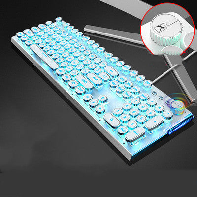 104-Key Mechanical Gaming Keyboard Anti-Ghosting LED Backlit Wired Keyboard