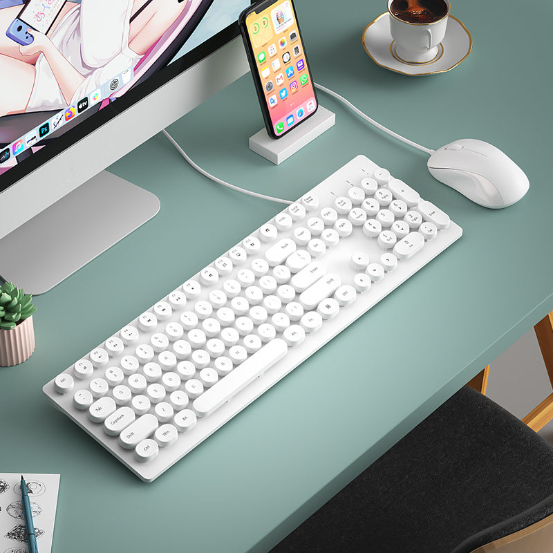 Fashion Minimalist Wired External Laptop Keyboard