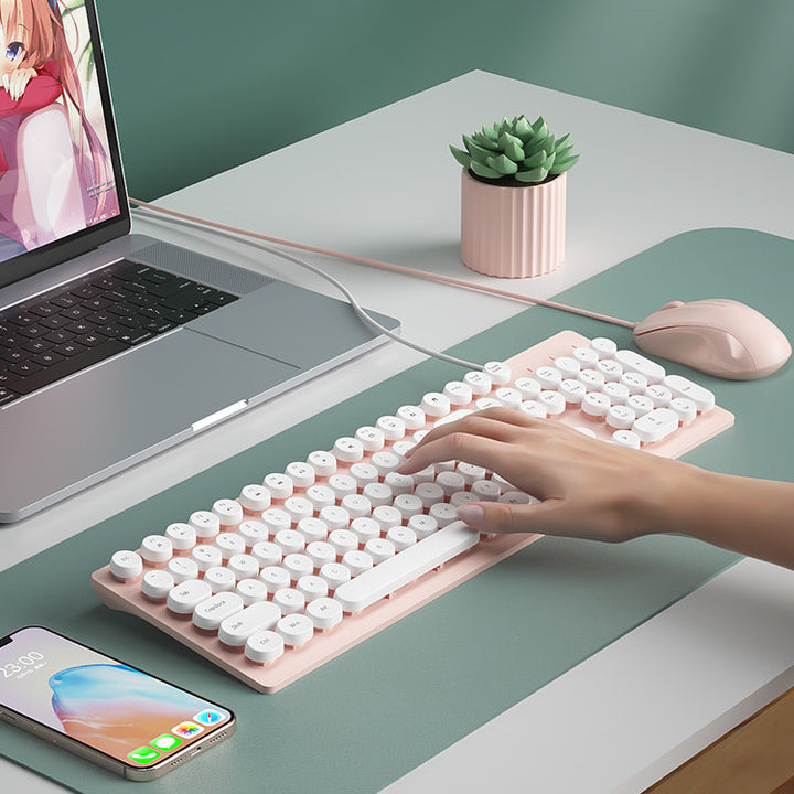 Fashion Minimalist Wired External Laptop Keyboard