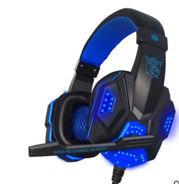 PU Mind PC780 Gaming Headset With Mic Black Blue Light