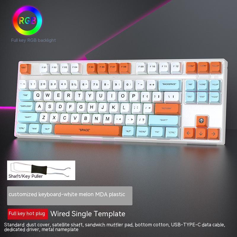 Single-Mode Wired Hot-Swappable Axis Gaming Mechanical Keyboard PC Computer Device