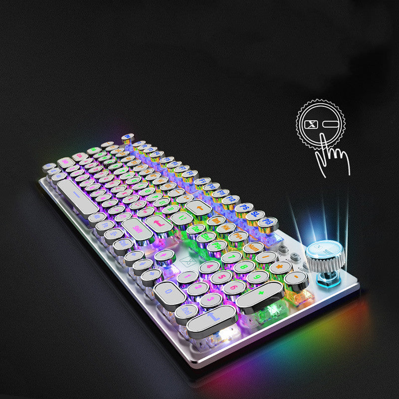 104-Key Mechanical Gaming Keyboard Anti-Ghosting LED Backlit Wired Keyboard
