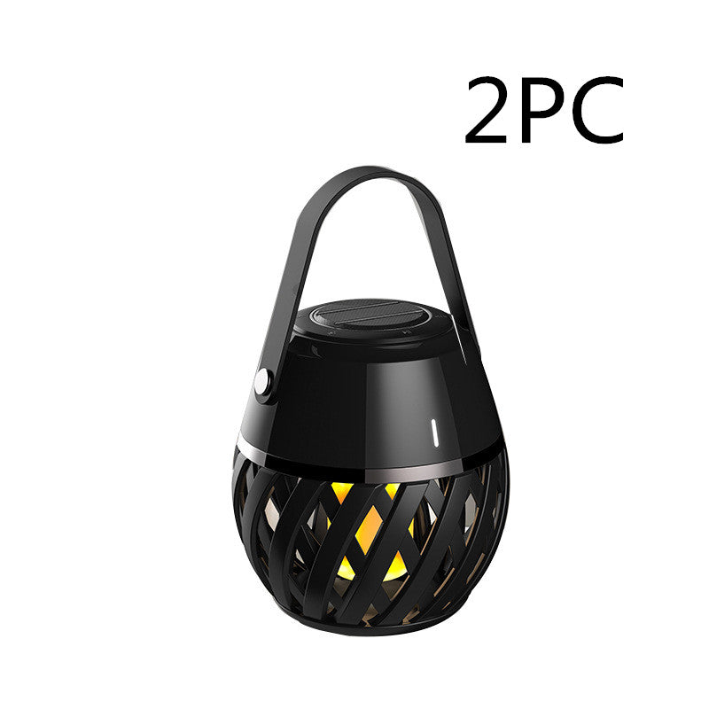 Waterproof Flame Light Bluetooth Speaker Portable Torch Lamp