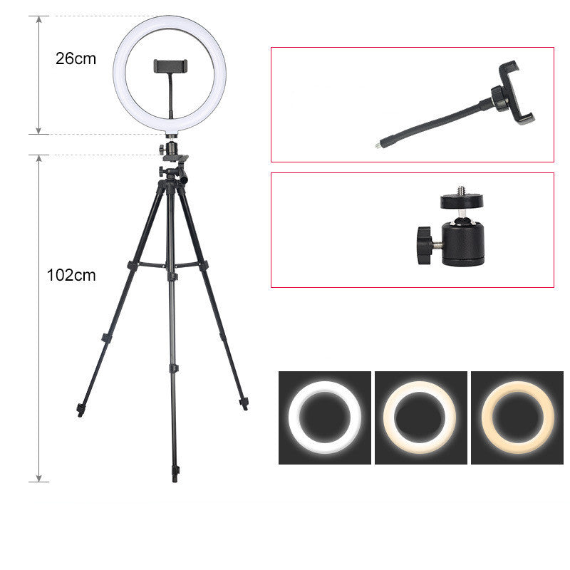 Apple Compatible Mobile Phone LED Ring Light Tripod