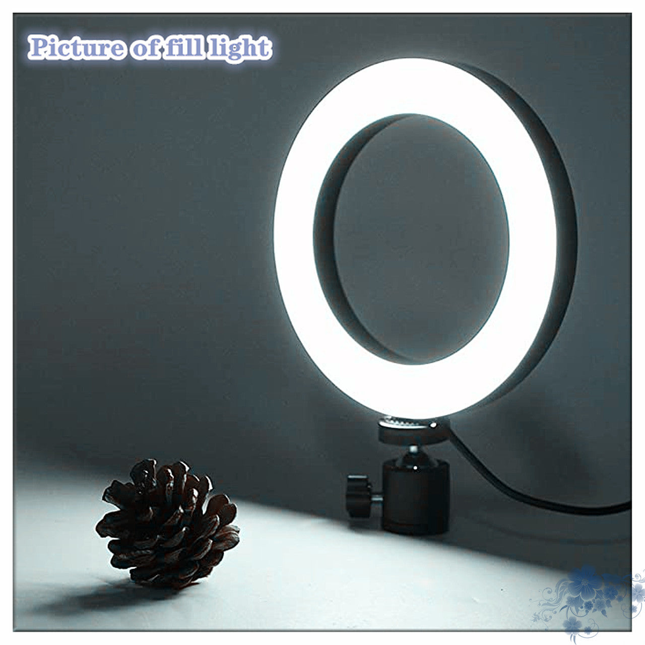 Apple Compatible 360 Degree Rotatable Ring Light Desktop Tripod