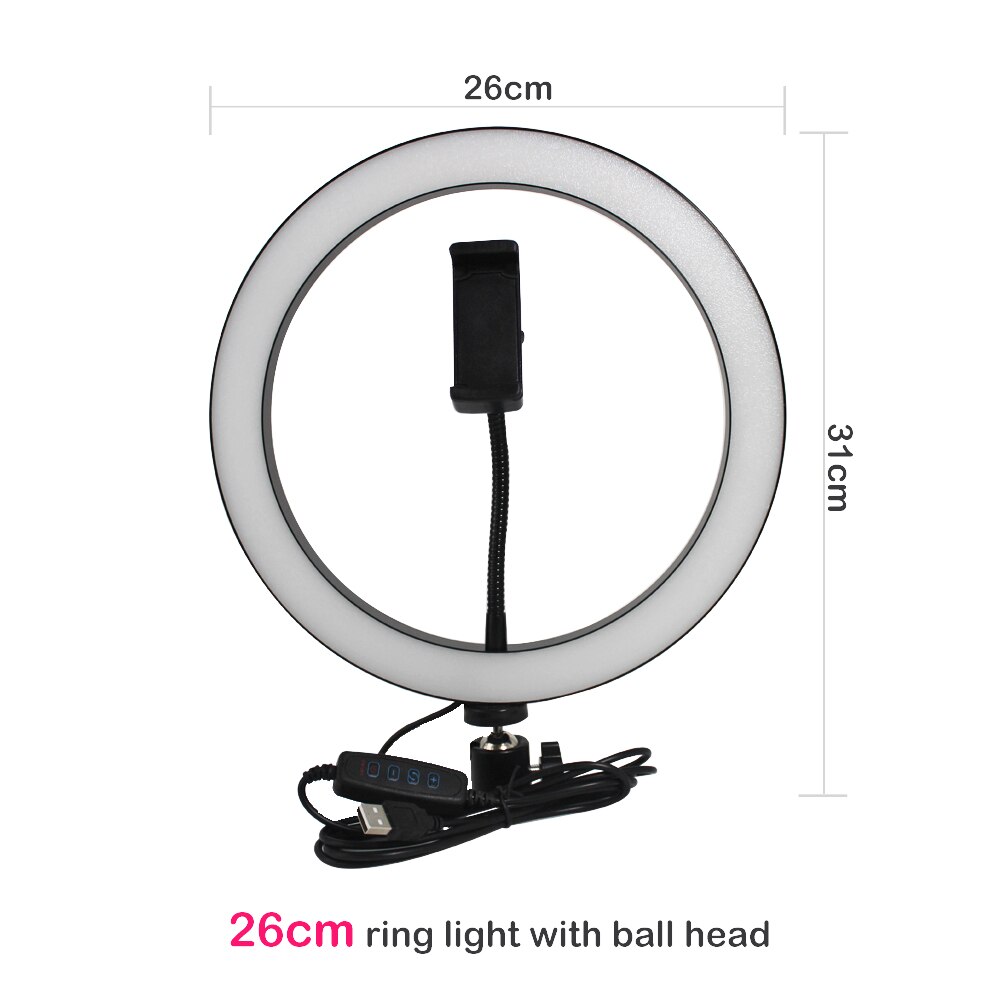 Apple Compatible Ring Light Tripod Set With Beauty Fill Light