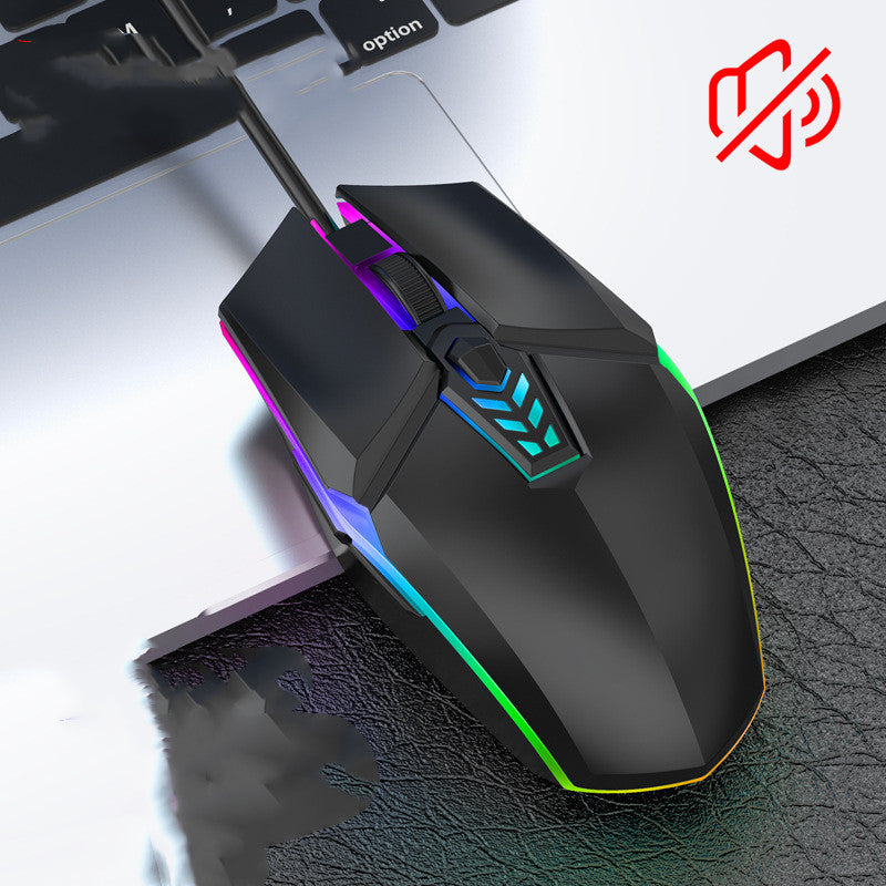 Luminous Mute Wired Mouse For Office Computer