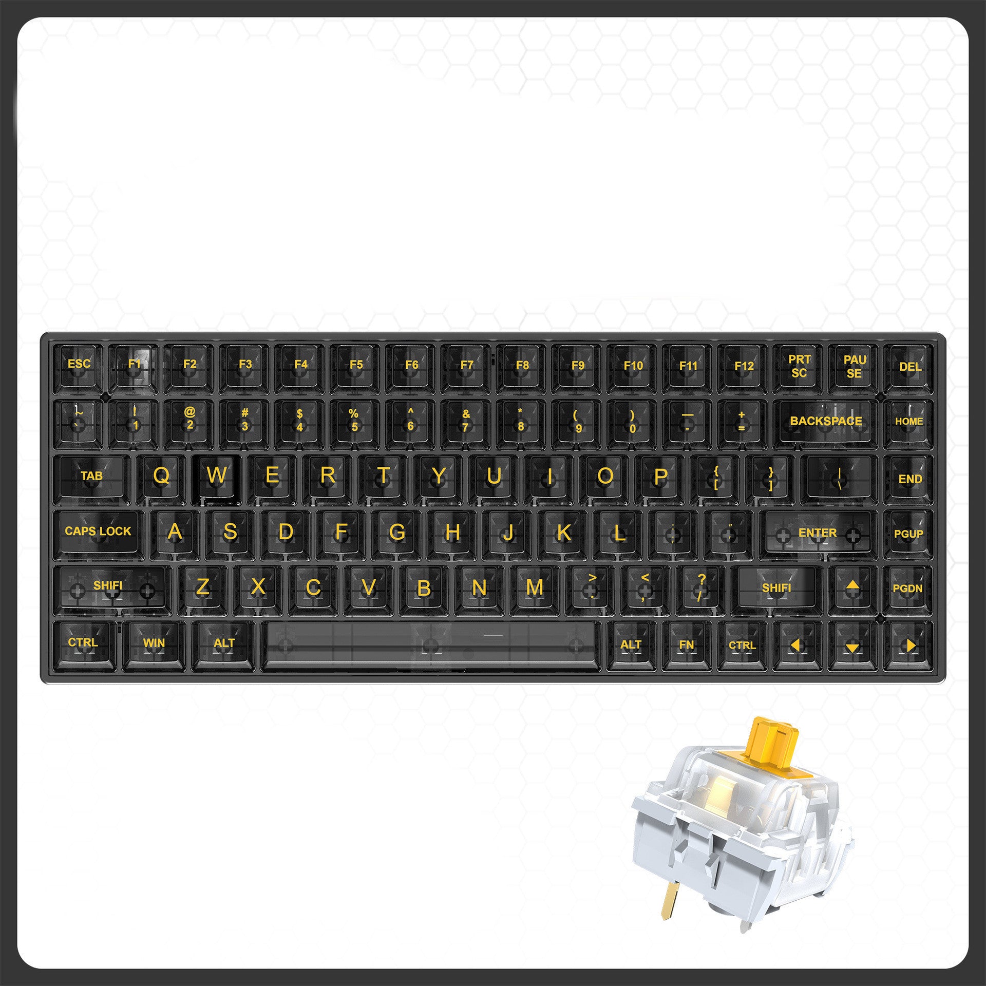 Transparent RGB Hot-Swappable Wired Mechanical Gaming Keyboard