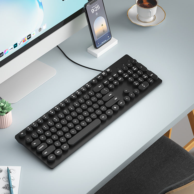 Fashion Minimalist Wired External Laptop Keyboard
