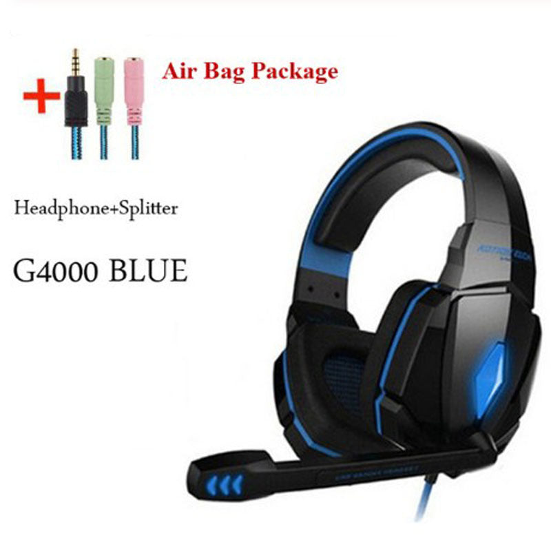 Wired Gaming Headset Surround Sound Deep Bass Microphone