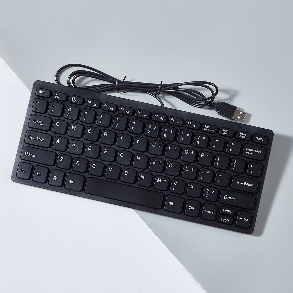 USB Wired Mini Noiseless Keyboard For Desktop Notebook
