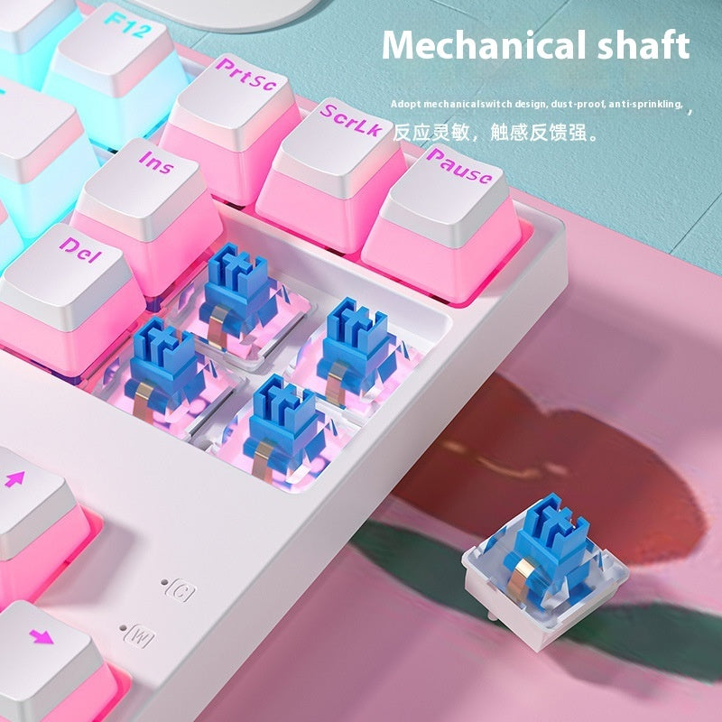 Wired Backlit Mechanical Gaming Keyboard With Mechanical Switch