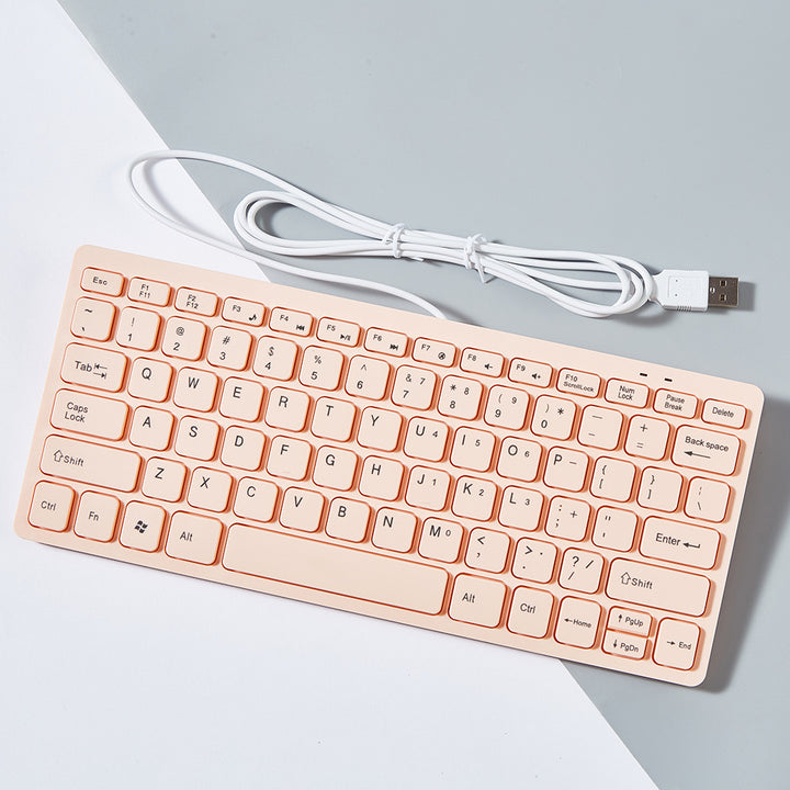 USB Wired Mini Noiseless Keyboard For Desktop Notebook