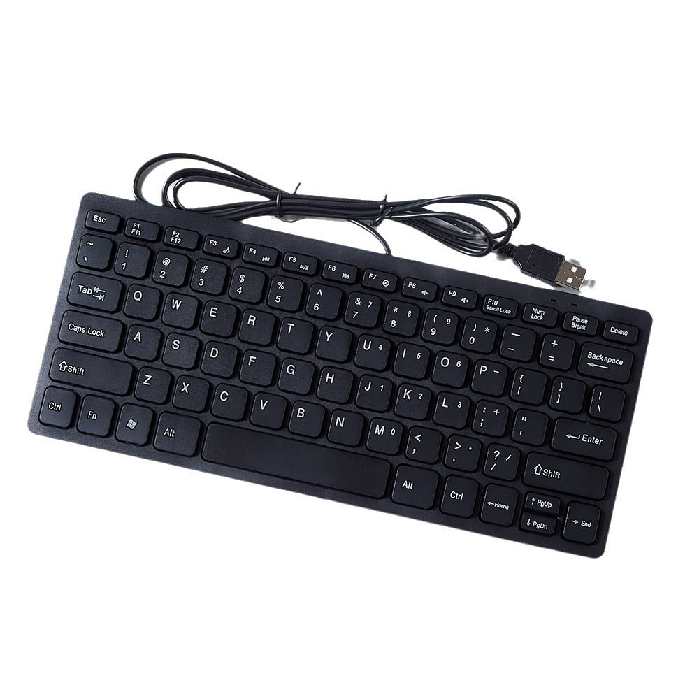 USB Wired Mini Noiseless Keyboard For Desktop Notebook