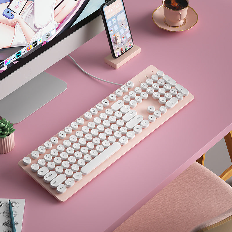 Fashion Minimalist Wired External Laptop Keyboard