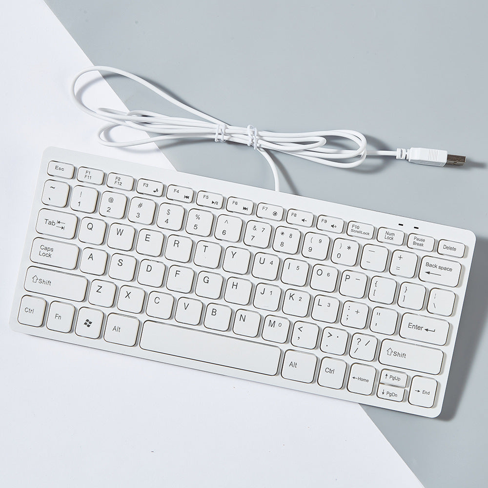 USB Wired Mini Noiseless Keyboard For Desktop Notebook