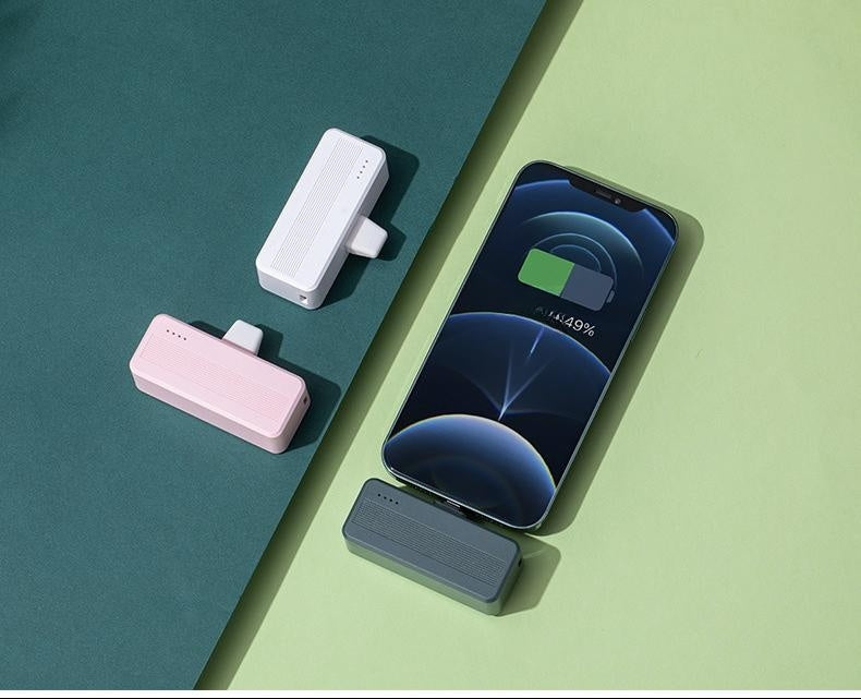 3000mAh Mini Portable Power Bank With Built-In Tail Plug