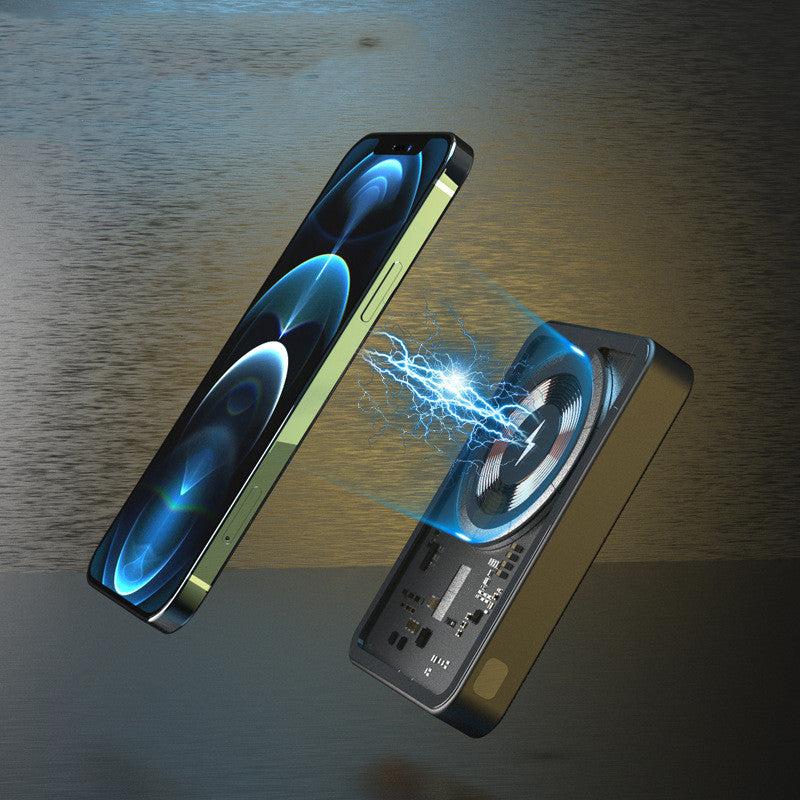 10000mAh Transparent Magnetic Wireless Portable Power Bank