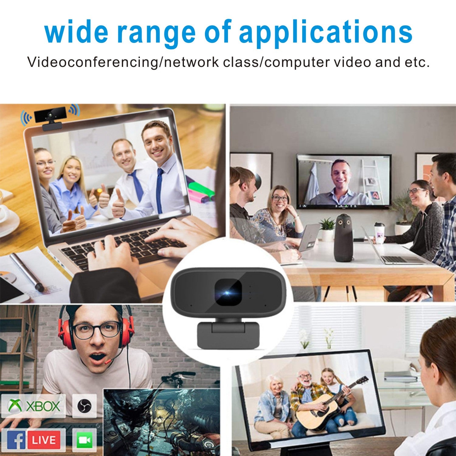 Mini Webcam Video Camera With Built-In Microphone