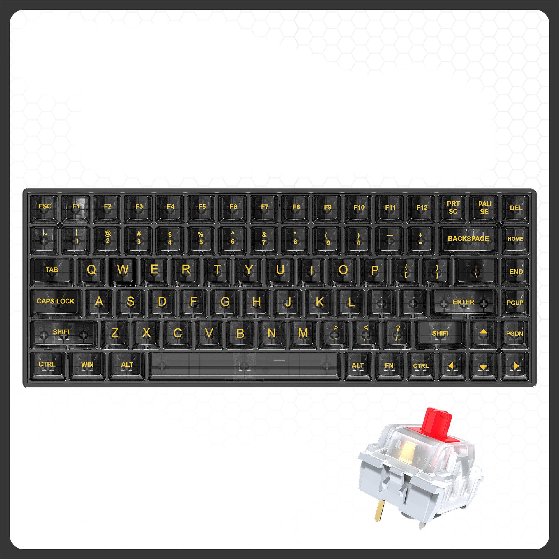 Transparent RGB Hot-Swappable Wired Mechanical Gaming Keyboard